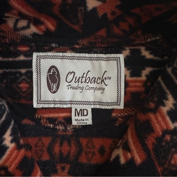 Men's Geometric Pattern Jacket in Black and Orange - Picture 9 of 9